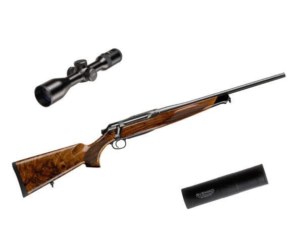 Sauer 505 ErgoLux Outback Holzklasse 5 mit Sonnenschliff+ Blaser B2 2-12x50 iCS+ Svemko short