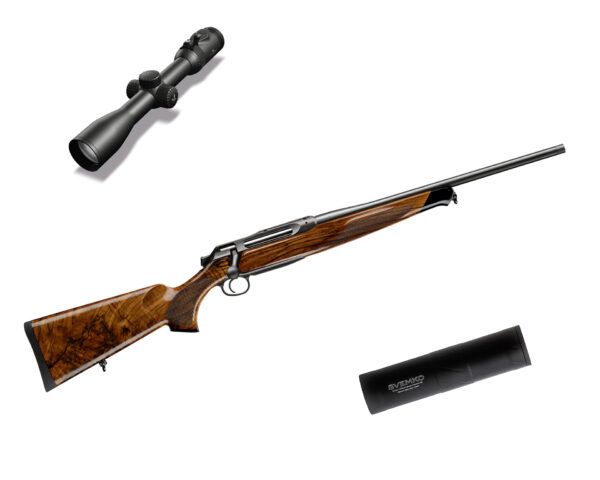 Sauer 505 ErgoLux Outback Holzklasse 5 mit Sonnenschliff+ Swarovski Z8i 1,7-13,3x 42 III+ Svemko short